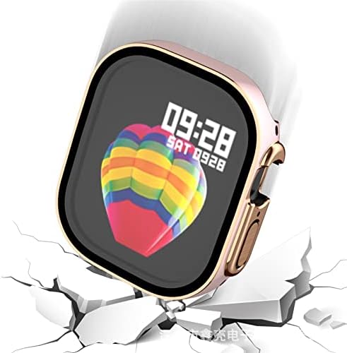 SDUTIO עבור Apple Watch Ultra 49mm Smartwatch Screen Protector PC זכוכית+מארז פגוש אביזרים מחוסמים