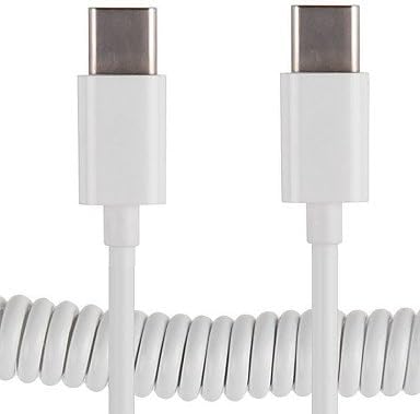10 ג'יגה-סיביות USB-C 3.1 סוג C זכר עד כבל נתוני האביב הזכר לטאבלט/טלפון נייד, 1 מ '