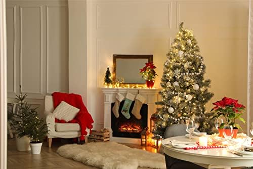 אוצרות קרוליין CK3844CS BALCK כד עץ חג המולד גרב חג מולד, אח תלויה גרביים עונת חג המולד עיצוב חג המולד