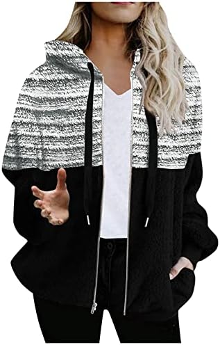 צבע אופנה לנשים RMXEI חוסם סוודר רוכסן עם שרוול ארוך עם שרוול ארוך