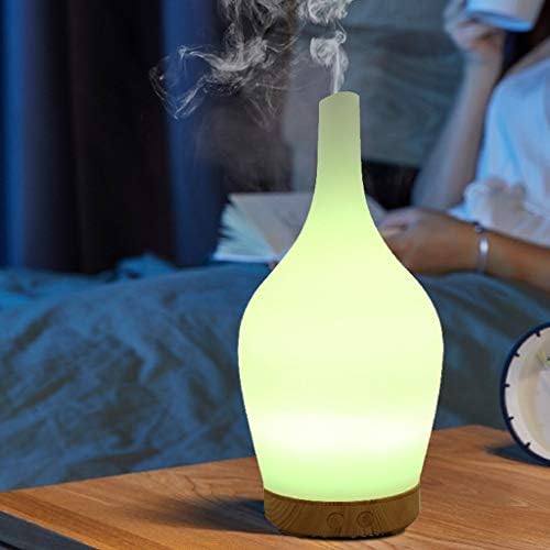 ניחוח מנורות צבעוני ארומתרפיה לילה אור בצבע עץ בסיס חלבית זכוכית ללא מים אוטומטי כיבוי אדים לבית תינוק משרד