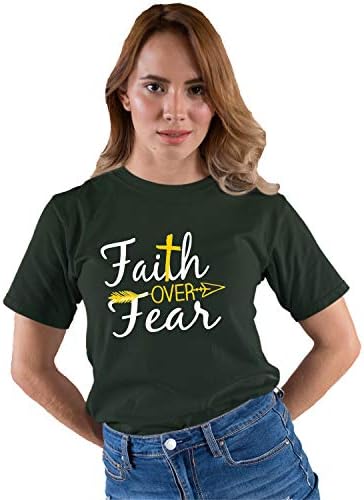 צא לאמונה למבוגרים על פני חולצת טריקו של פחד קרוס וחץ כריסטיאן ישו