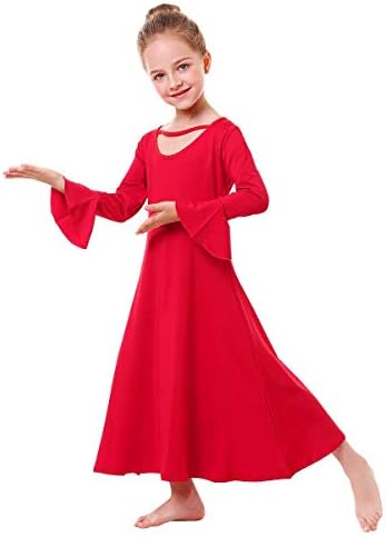 בנות אנג'ל איזיס כנפיים פולחן ליטורגי שמלת ריקוד ריקוד כנסייה חלוק ילדים פרוע באורך מלא שמל בלט בגדי
