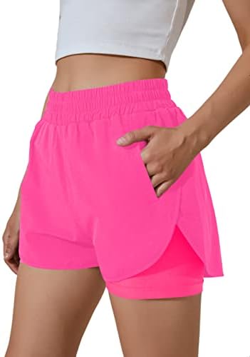 מכנסיים קצרים של BMJL לנשים רצועות אלסטיות מותניים מותניים גבוה