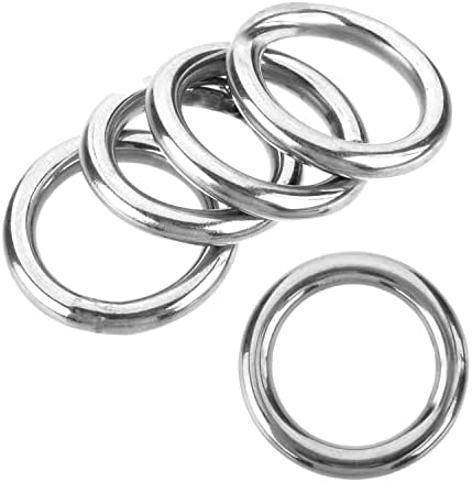 בטומשין נירוסטה O טבעת 20 ממ קוטר 3 ממ עובי רצועות טבעות עגולות מרותכות 5 יחידות