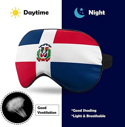 דגל הרפובליקה הדומיניקנית מסכות שינה מסכות כיסוי עיניים עם כיסוי עין עם רצועה אלסטית מתכווננת לילה כיסוי עיניים