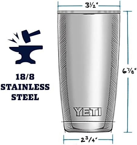 Yeti rambler 20 גרם נירוסטה ואקום מבודד כוס עם מכסה Magslider