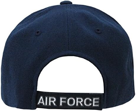 חברות נמלים. כובע כנפיים כחול כהה רקום של חיל האוויר האמריקאי-צבא