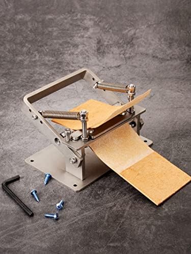 רצועות עור מלאכה מפלדת אל חלד מכונת דילול ידנית מכונת חיתוך DIY כלים קולפים +10 להבים 10 ממ*18 ממ -