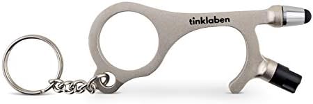 טינקלאבן אין מגע דלת פותחן רב תכליתי מחזיק מפתחות עם משודרג חרט טיפים עבור מסכי מגע נירוסטה מפתח כלי