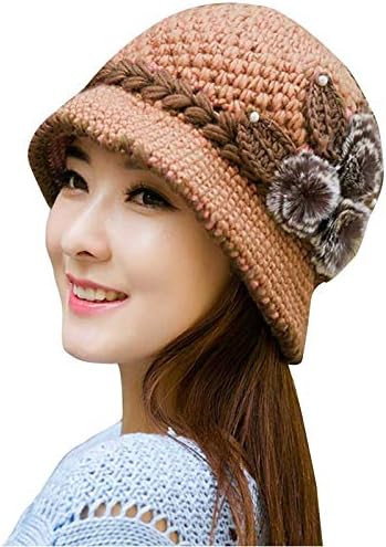 פרחי מנהונג מעוטרת אופנה סרוגה אוזניים סרוגות גברת חורפית נשים חמות נשים כובעי קיץ כובעי קיץ לנשים