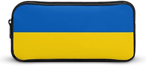 דגל של אוקראינה עיפרון מארז אחסון קיבולת גדול שקית עט עט עט.