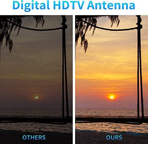 אנטנה דיגיטלית פנימית-2023 משודרגת-אנטנת טלוויזיה בטווח של עד 520 מייל לכל מכשירי הטלוויזיה החכמים