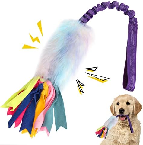 כלב חבל צעצועים, כמעט בלתי ניתן להריסה כלב חבל צעצועי עם חזק חריקה - אידיאלי משיכת חבל אינטראקטיבי כלב אימון