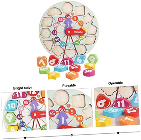 צעצועים 1 סט שעון קוגניציה הוראה עזרים צעצועים לילדים צעצועים עץ צעצועי תינוקות פאזל ילדים