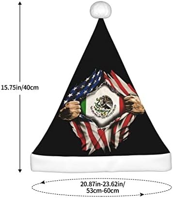 מקסיקני אמריקאי דגל 1 חג המולד כובע גבר של אישה של כובע יוניסקס כפה עבור פסטיבל מסיבת כובעים