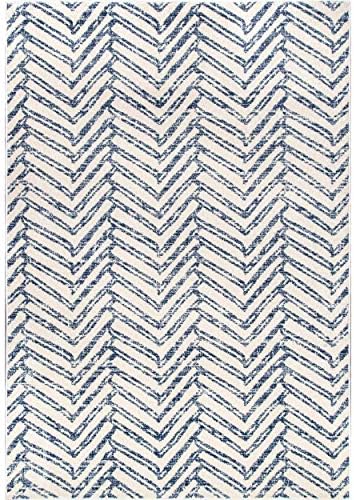שטיח שטיח פסים מעבר של Nuloom Rosanne, 8 'x 11', כחול