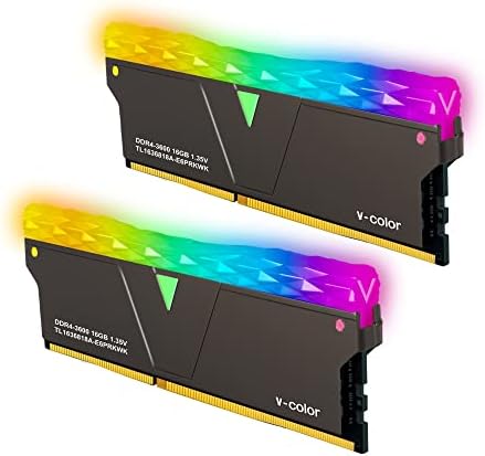 V -Color Prism Pro DDR4 32GB 3600MHz CL18 RGB משחק שולחן עבודה שולחן עבודה זיכרון RAM מודול Udimm Hynix