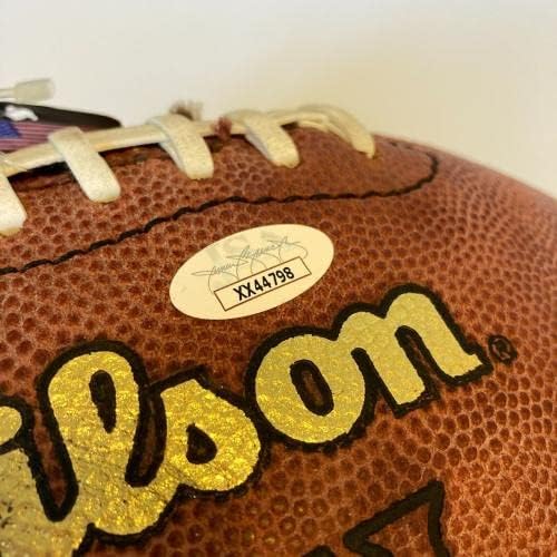 בארט סטאר היכל התהילה 1977 חתום על וילסון רשמי הכדורגל NFL JSA COA - כדורגל חתימה