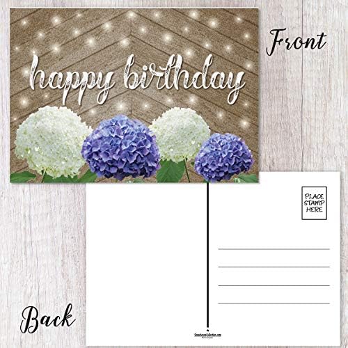 אוסף סטונהאוס / 50 גלויות יום הולדת שמח - 5 עיצובים ליום הולדת / עיצוב אלגנטי ויפה / נהדר לחברים,