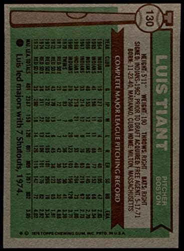 1976 Topps 130 LUIS Tiant Boston Red Sox VG/Ex Red Sox