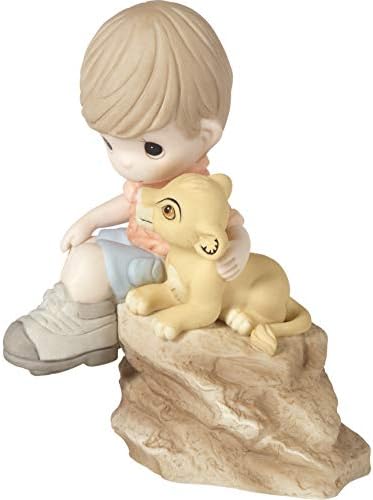 רגעים יקרים ילד יושב עם סימבה 101051 דיסני מציג את מלך האריות אתה גאווה ושמחה ביסק פסלון חרסינה, רב