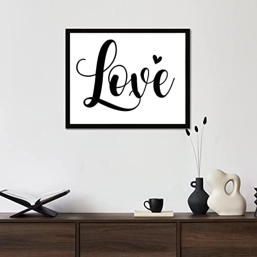 אהבה להגיד עץ שלט ממוסגר של סימן ציטוטים של זוג ציטוטים אהבה מעץ וינטג