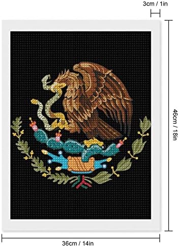 דגל מקסיקו ציור יהלום לפי מספרים ערכות אמנות מקדחות מרובעות למתחילים למבוגרים