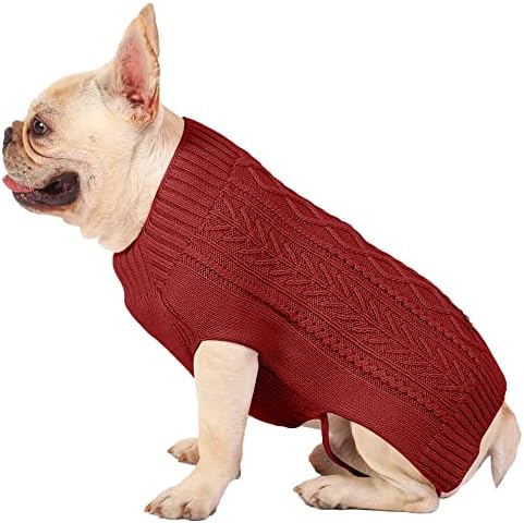 סוודר כלבי כבלים סרוגים של Puli & Co. - סוודר כבלים נעים ונמתח קלא