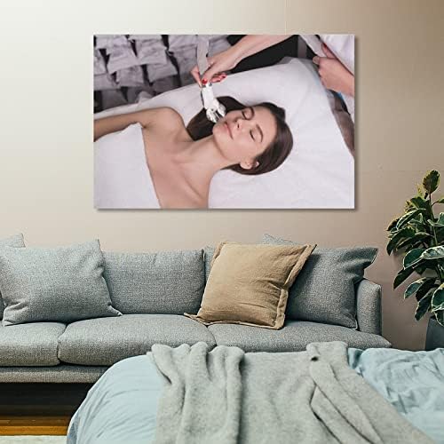 ספא קבלת יופי טיפול נשי קיר אמנות פנים טיפול פוסטר מודרני יופי סלון קישוט בד הדפסי תמונות לסלון חדר שינה