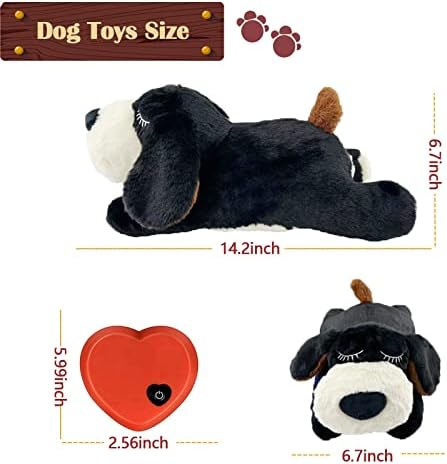 צעצועי גורים זלביוי עם פעימות לב, צעצועי עזרה לשינה של גורים, צעצועים לאילוף לכלבים קטנים להקלה