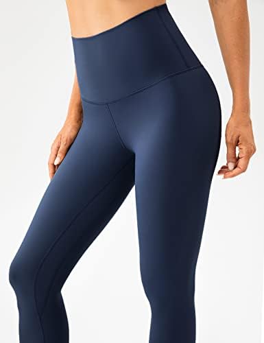 תחושת עירום של Lavento לנשים חותלות יוגה 7/8 אורך - מכנסי יוגה בעלי מותניים סופר -מותניים מכנסיים