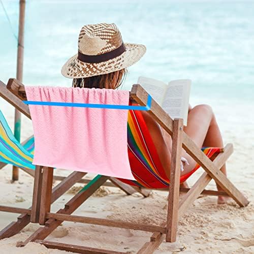6 חתיכות להקות מגבות כיסא חוף קטעי מגבות רצועות גומי סיליקון גומיות אלסטיות מרובות רב פונקציות רחבות משקל