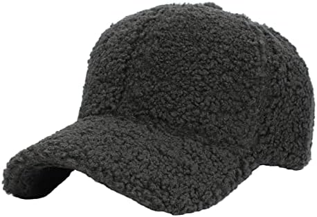 קיץ חיצוני כושר טדי שחור כובעי גברים ספורט כובעי חם נסיעות מתכוונן פו כבש צמר בייסבול כובע לגברים נשים