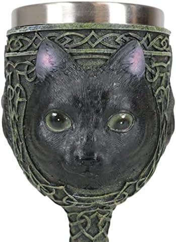 אברוס ויקה מיסטית מכשפה שעה שחור חתול יין גביע 7 עוז חתולים חתולים סלטיק יין קשרים משקאות גביע