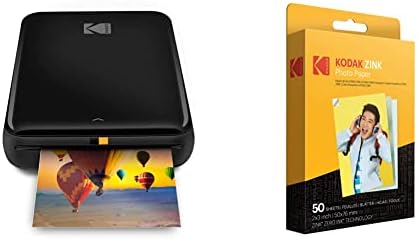 Zink Kodak שלב מדפסת תמונות אלחוטית 2x3 נייר דביק-גב וקודאק 2 x3 פרימיום נייר צילום תואם לחיוך קודאק,