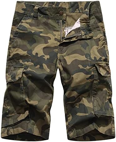 גברים הסוואה כותנה מטען מכנסיים הסוואה חיצוני רב כיסים קצר כושר רגוע קל משקל צבאי קצר מכנסיים