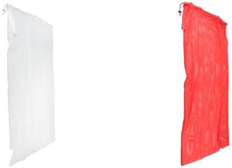 שקיות כביסה רשת מ ג עם סגירת שרוך, 24 על 36 גדול במיוחד, מחזיק עד 33 ק ג. חבילה של 2 לבן ואדום כביסה שקיות