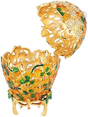 Qifu Faberge Style Style Bead Bead צבוע תכשיטים תכשיטים תכשיטים, קישוט וינטג 'לעיצוב הבית, מתנה ייחודית