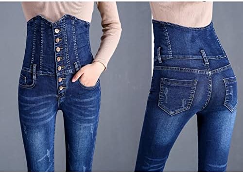 נשים מחוך מותניים ג 'ינס דק בטן בקרת צמר מרופד ג' ינס מכנסיים סקסי גוף ומעצב סקיני חם ז ' אן מכנסיים