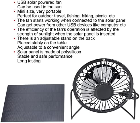 מאוורר רכישה של סולארי סולארי, 3W 6V Polysilicon Panel Panel Fan