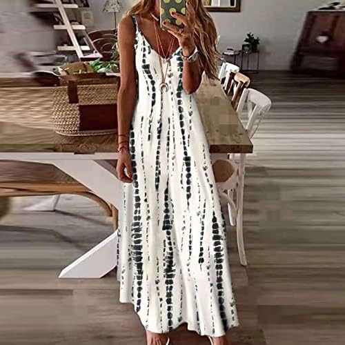 נשים קוטקרם 2023 קיץ בוהו ספגטי מזדמן רצועה שמלת מסיבת צוואר מרובעת פלוס גודל קו חוף חוף ארוך שמלת מקסי