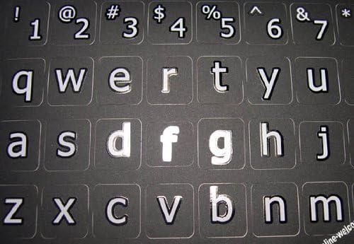 אנגלית ארהב גדול מכתב מקלדת מדבקות עם ללא שקוף שחור רקע עבור מחשב מחשבים ניידים שולחן עבודה
