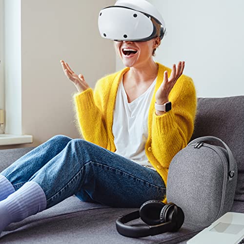 מארז נשיאה קשה תואם ל- PS VR2, FuiMllar נייד מעטפת קשיחה אחסון מארזים לאוזניות PlayStation VR2 ובקרים,
