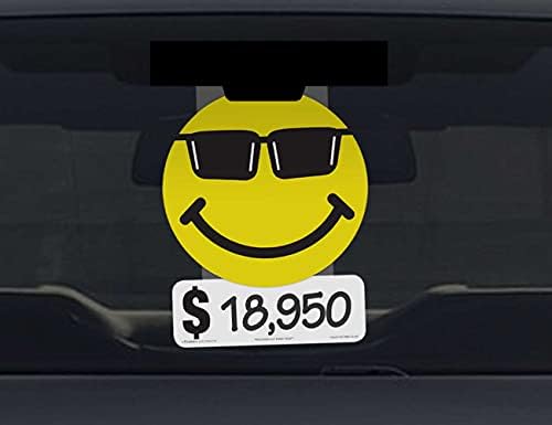 תגי תלייה של Cut Cut - Die Cut את הפנים המאושרות עם משקפי שמש - שלטי מחיר לרכב