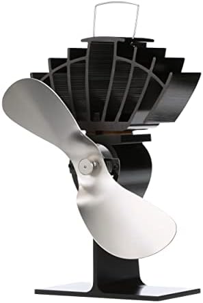 Ecofan Ultrair, 810CAKBX קלאסי מעוצב, מאוורר תנור עץ המונע על חום, 125 CFM, ניקל, להב בגודל