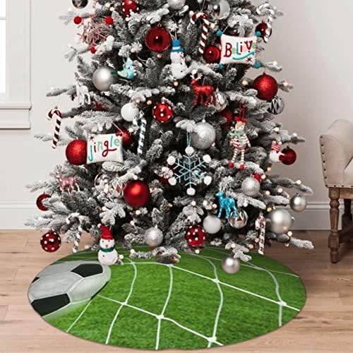 חצאית עץ חג המולד מודפסת כדורגל 48 לקישוט מסיבות חג חג המולד