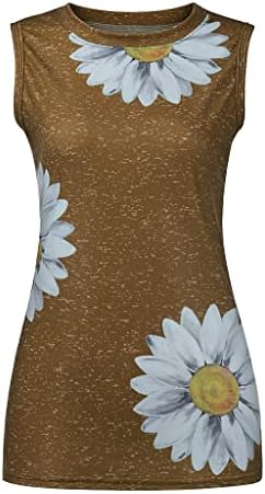 נשים חמניות פרפר גופיות גרפיות חולצות קיץ פלוס חולצה דפוס מצחיק ללא שרוולים בגודל