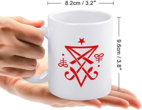 הנוצרי לוציפר שטני הדפסת ספל קפה כוס קרמיקה תה כוס מצחיק מתנה עם לוגו עיצוב עבור משרד בית נשים גברים-11 עוז לבן