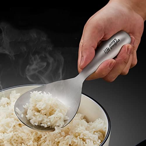 משוט כף אורז נירוסטה: סיר אורז אורז סיר אורז סיר לא מגרד שולחן מתכת אורז כף חפירה מטבח מטבח